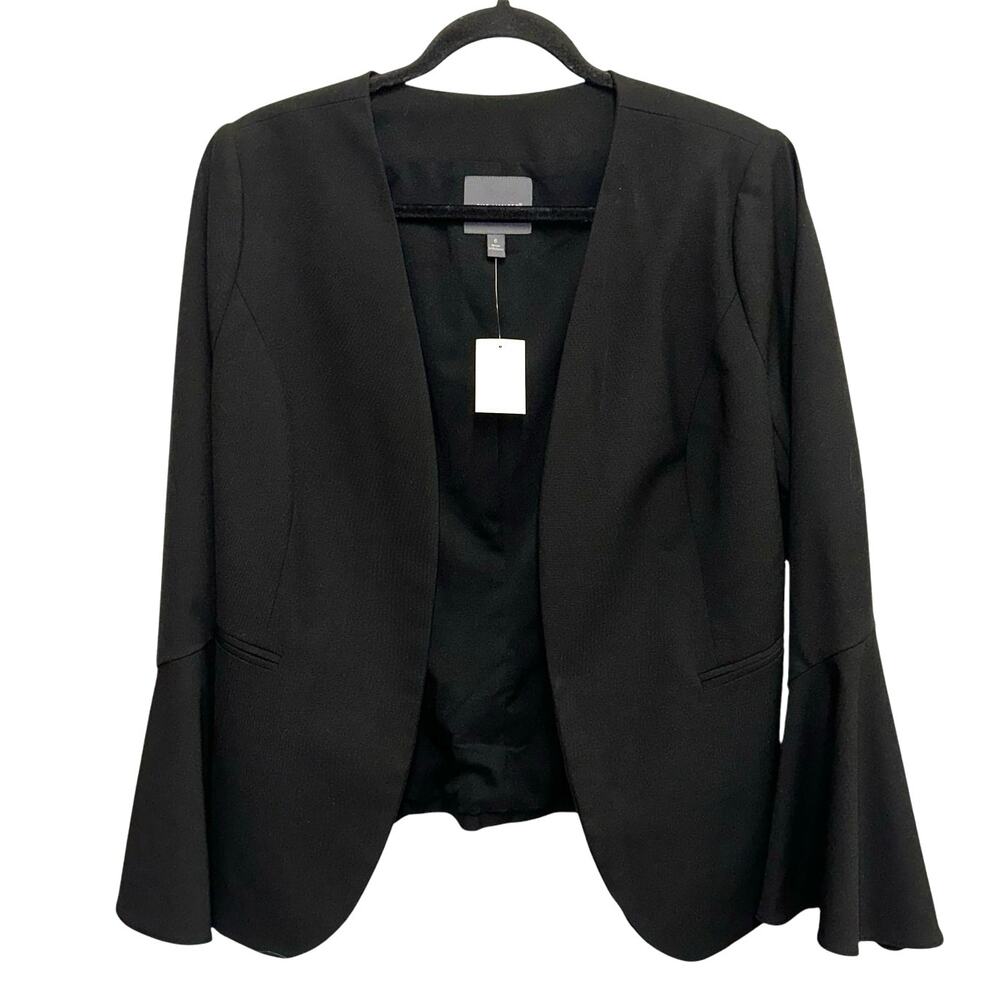The Limited Black Bell Sleeve Open Front Blazer Jacket Size 6 NWT